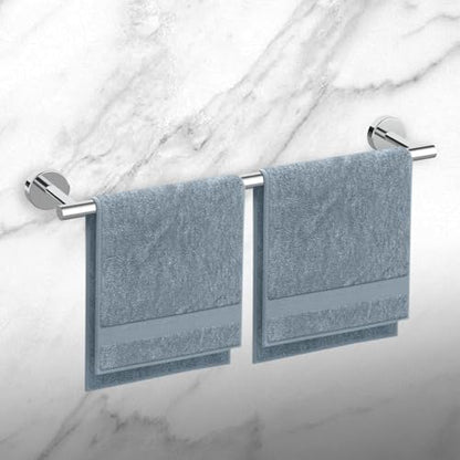 Newfun 10-Pieces Polished Chrome Bathroom Hardware Set 24 Inch | Includes 24 Inch Towel Racks for Bathroom Wall Mounted, Toilet Paper Holder, Towel Hooks, Towel Rings for Bathroom Wall - color: Polished Chrome-ring