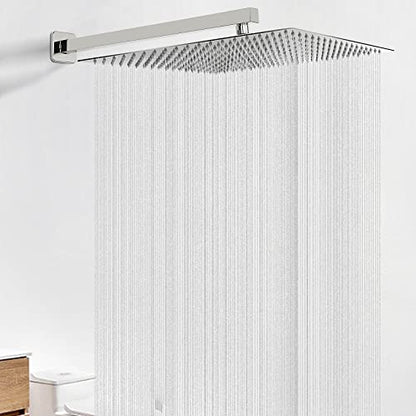 Shower Arm, Rain Shower Head Extension Extender, With Flange and Teflon Tape, Made of Thicken Stainless Steel for Bathroom Rainfall Shower (20 Inch, Chrome) - color: Chrome, style: 20 Inch