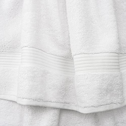 Cotton Paradise 100% Cotton Turkish Towel Set, Soft Absorbent Quick Dry, 6 Piece Towel Set, Snow White - color: Snow White, size: (27"x54") +( 16"x28") + (13"x13")