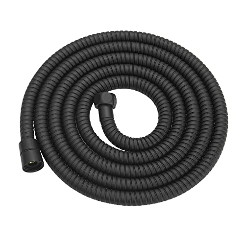 RUMOSE 98 inches Extra Long Shower Hose, Black | Shower Head Extension Hose, Attachment Flexible Handheld Shower Sprayer Hose, Stainless Steel Shower Tube - color: Black, size: 98"