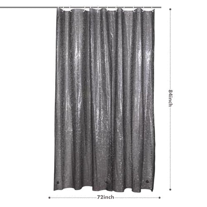 Bostofy Waterproof Shower Curtain Liner EVA 8G - Rust-Proof Hooks, Heavy-Duty Magnets - Enhance Your Bathroom with Durability and Elegance, 72L x 84H Inches - color: Black Stone, size: 72"W x 84"L (Pack of 1)