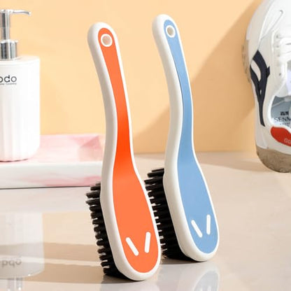 Soft Bristle Scrub Cleaning Brush Stain Remover Brush Fabric Cleaning Brush Laundry Brush Small Scrub Brush Cleaner Household Cleaning Brushes for Carpet, Clothes, Bathroom,Sneaker-2 Pack (Blue) - color: Blue