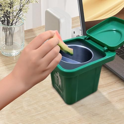 Small Trash Can, Bathroom Trash Can with Lid, Wall-Mounted Garbage Bin, Space-Saving Bin for Bathroom/Kitchen, Adhesive & Screw-Mount Options, Ideal for Sinks, Toilets, Balconies