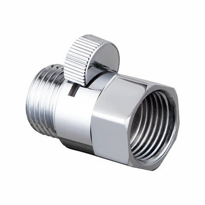 Solid Metal Brass Shower Pause or Shut-Off Valve with Ceramic Lever, ½" NPT BSP Universal Fit, Easy Install (Chrome) - color: Chrome