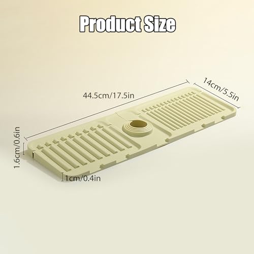 Swicado Faucet Mat for Kitchen Sink - 2024 Upgraded Premium Silicone Splash Guard with Fast Drying Properties - Protective Sink Tray Ideal for Stone Sinks in Kitchen & Bathroom (1, Gray) - color: Gray