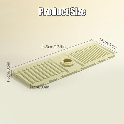 Swicado Faucet Mat for Kitchen Sink - 2024 Upgraded Premium Silicone Splash Guard with Fast Drying Properties - Protective Sink Tray Ideal for Stone Sinks in Kitchen & Bathroom (1, Gray) - color: Gray