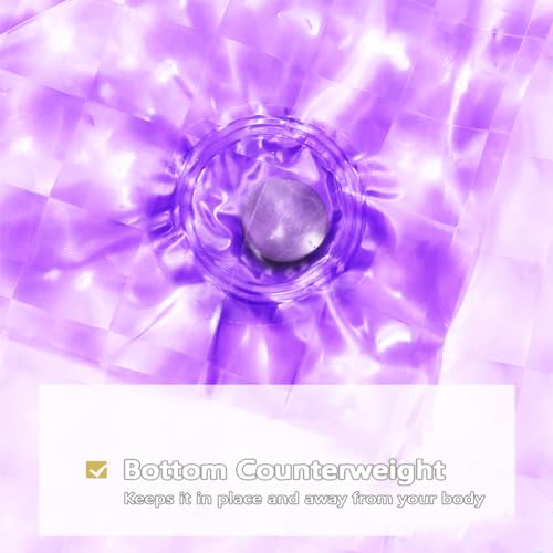 Shower Curtain Liner, Waterproof EVA 3D Shower Curtains with Duty Heavy Bottom Magnets and Rust Proof Grommets, Weighted Shower Liner for Shower Stall, Bathtubs - color: Purple Square, size: 72"W x 78"L (Pack of 1)