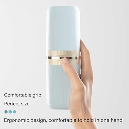 Toothbrush Travel Case Portable Travel Toothbrush Holder, Large Travel Toothbrush Cup for School, Camping, Business Trip, Bathroom, Cruise (Light Blue) - color: Light Blue