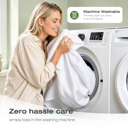 Extra Long Shower Curtain Liner 80 Inches Long, Heavy Duty Water Repellent Cloth Fabric Shower Curtains for Spa and Hotel Quality, Machine Washable, 72 x 80 Inch, White - color: White, size: 72"W x 80"L (Pack of 1)