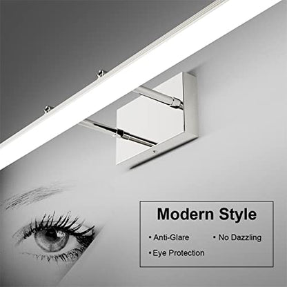Aipsun 48 inch LED Vanity Lights Adjustable Bathroom Wall Light Fixtures Bathroom Lighting Fixture Over Mirror Chrome Modern Vanity Lighting 5500K - color: Chrome, size: 47.2 in