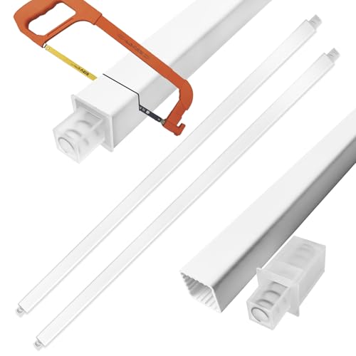 2 Pack 24 Inch Towel Bar for Bathroom Wall Mount, Spring Loaded Replacement Towel Rods for Bathroom Shower Towel Racks and Holder - size: white-2 pieces
