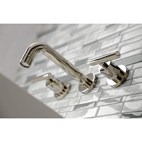 Kingston KS8126CML Wall Mount Bathroom Faucet, Polished Nickel - color: Polished Nickel
