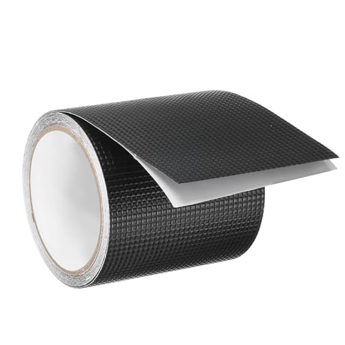 PATIKIL 4 Inch x 10 Feet Non-Slip Grip Tape, Waterproof Non-Abrasive Traction Tape Self-Adhesive Cushion Pad Strips for Handrails Game Controllers Ovens- 1 Roll (Black) - color: Black, size: 4 Inch x 10 Feet