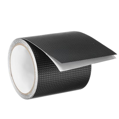 PATIKIL 4 Inch x 10 Feet Non-Slip Grip Tape, Waterproof Non-Abrasive Traction Tape Self-Adhesive Cushion Pad Strips for Handrails Game Controllers Ovens- 1 Roll (Black) - color: Black, size: 4 Inch x 10 Feet