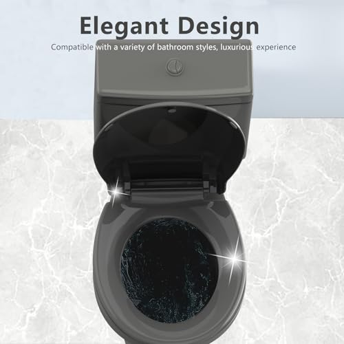 Aünsffer Round Toilet Seat, 16.5inch, Soft Close Quiet, No Alam, Standard Round Universal Size, PP Material Safe and Easy Clean, Dark Grey - color: Dark Grey, size: Round 16.5inch