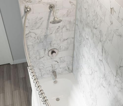 Moen DN2160BN 54 to 72-Inch Adjustable Length Curved Shower Rod, Brushed Nickel