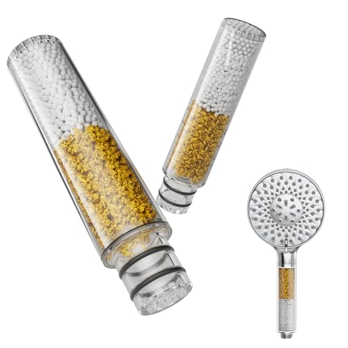 SR SUN RISE Shower Filter for Handheld Shower Head, NSF Certified 2 Pack Replacement Filters for Hard Water Remove Chlorine and Harmful Substances Only Fits SR SUN RISE Shower Head - style: NSF-2 Filter