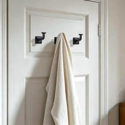 CHIVS Heavy Duty Sold Zinc Towel Hooks, Wall Mounted Square Robe Hooks for Bathroom, Kitchen, Bedroom, Hotel ，Oil-Rubbed Bronze Wall Hook 5 Pack - color: Oil Rubbed Bronze