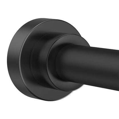Shower Curtain Rod 31-68 in Adjustable Curtain Rod No Drilling Black Tension Shower Rod Stainless Steel for Bathroom Room Divider - color: Black, size: 31"-68"