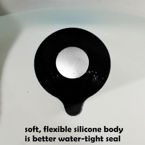 Seatery Bathroom Sink Stopper, Tub Stopper, Bathtub Drain Stopper, Bath Tub Plug, Bathtub Drain Cover, Bathtub Drain Plug, Sink Drain Cover, Sink Plug，Black - style: Stopper-1PCS