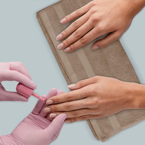 Avalon Towels Wash Cloths 12 Pack Beige 100% Cotton Washcloths 12x12 Face Towels, Wash Rags, Facial Towel, fingertip Towel for Bathroom, Beige Washcloth - color: Beige