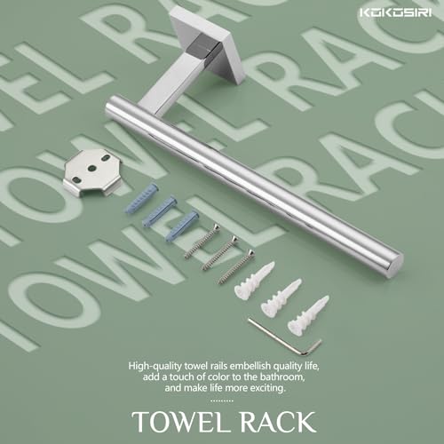 KOKOSIRI Hand Towel Bar Chrome Bathroom Towel Rail Holder Kitchen Paper Holder Wall Mounted Toilet Cabinet Mount, Polished Stainless Steel B3008CH - color: Polished Chrome, size: 1 Pack
