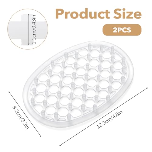 2Pcs Silicone Soap Dish, Bar Soap Holder Non-Slip | with Efficient Drainage Holes, for Shower, for Kitchens, Bathrooms, and Shower Countertops