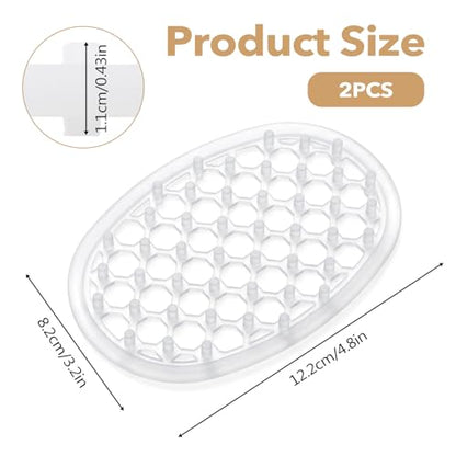 2Pcs Silicone Soap Dish, Bar Soap Holder Non-Slip | with Efficient Drainage Holes, for Shower, for Kitchens, Bathrooms, and Shower Countertops