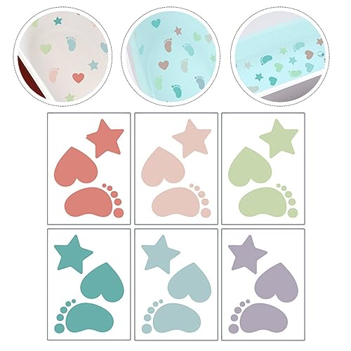 HOMSFOU Anti-Slip Bathtub Stickers 12 Sheets Non-Skid Safety Decals for Bathroom Floor and Shower Treads 7.87 Inch Waterproof Decorative Floor Stickers