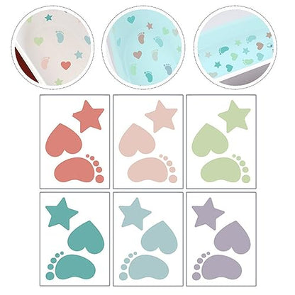HOMSFOU Anti-Slip Bathtub Stickers 12 Sheets Non-Skid Safety Decals for Bathroom Floor and Shower Treads 7.87 Inch Waterproof Decorative Floor Stickers