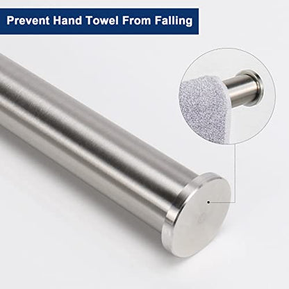 NearMoon Hand Towel Holder/Towel Ring, Thicken Stainless Steel Hand Towel Bar for Bathroom, Rustproof Wall Mounted Towel Rack, Contemporary Style Bath Accessories, 9 Inch (1 Pack, Brushed Nickel) - color: Brushed Nickel