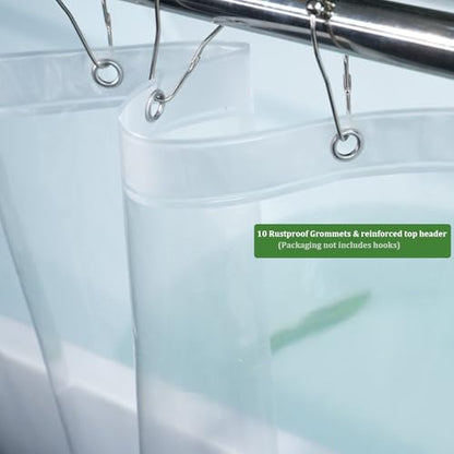 60x74 Inch Plastic Shower Curtain, Clear 8G Heavy Duty Waterproof 74 Inch Shower Curtain Liner Long with 3 Magnets and 10 Rustproof Grommets（ 60 x 74） - color: 8g-clear, size: 60"W x 74"L (Pack of 1)