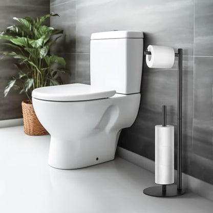 Toilet Paper Holder Stand, Toilet Paper Storage Standing, Standing Toilet Paper Stand, Standing Toilets Paper Holder with Storage, Bathroom ToiletPaper Roll Stand - color: Double Column