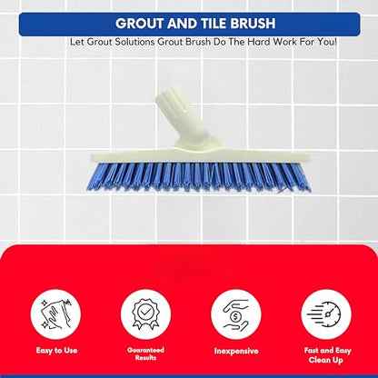 Professional Grout Brush Heavy-Duty Swivel Head with Stiff V-Shaped Bristles for Deep Cleaning Tile, Corners, Showers, Kitchens & Floors Without Scratching Fits Standard Thread Poles - style: Big Grout Brush