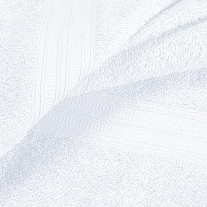 BOUTIQUO 6 Pack Cotton Towel Set, Contains 2 Bath Towels 27x54 inch, 2 Hand Towels 16x24 inch & 2 Wash Coths 12x12 inch, Ideal Everyday use, Ultra Soft Compact & Lightweight - White - color: White, size: 6 Piece Towel Set