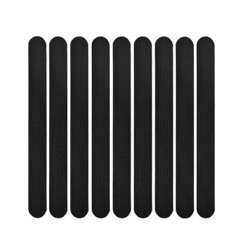 Non-Slip Bathtub Strips, 50 Pcs, PEVA Anti-Slip Shower Treads, Strong Adhesive Safety Grip Stickers for Bathroom Floors, Stairs, Smooth Surfaces (Black) - color: Black