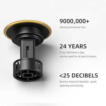 Waterfall Bathroom Faucet, Brushed Gold Stainless Steel, 1-Handle | Modern Bathroom Sink Faucet for RV & Outdoor Basins, Pop-Up Drain, Supply Lines, 6-in Deck Plate, 1- or 3-Hole, NSF Certified - color: Brushed Gold