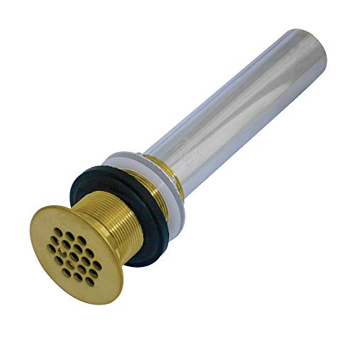 Kingston Brass KB4007 Fauceture Grid Drain without Overflow, Brushed Brass, 8.25 x 2.25 x 2.25
