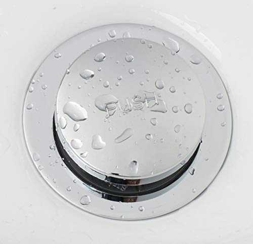 Tip-Toe Bathtub Drains Trim Set with Two-Hole Overflow Faceplate, Replacement Bath Drain Trim Kit with 2-Hole Overflow Faceplate and Universal Fine/Coarse Thread (Chrome Plated) - color: Chrome Plated
