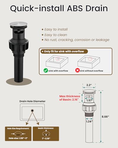 gotonovo Waterfall Bathroom Faucet 3 Hole Square Body,Brushed Nickel | SUS304 8’’ Widespread Bathroom Sink Faucet,2.17’’ Wide Spout,24’’ cUPC Hose,Pop Up Drain,2 Handle,Vanity,Lavatory,Basin,RV - color: Nickel