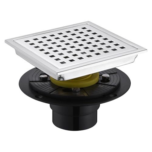 6 in. x 6 in. Stainless Steel Square Shower Floor Drain in Stainless Steel, FD01-6-TB - color: Stainless Steel