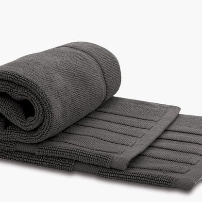 White Classic Luxury Bath Mat Floor Towel Set - Absorbent Cotton Hotel Spa Shower/Bathtub Mats [Not a Bathroom Rug] 22"x34" | 2 Pack | Charcoal - color: Charcoal