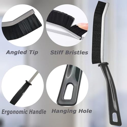 5PCS Hard Bristle Crevice Cleaning Brush, Multifunctional Crevice Cleaning Tool, Gap Cleaning Brush, Crevices Cleaning Brushes for Tight Narrow Spaces, Grout Lines, Sink, Toilet, Household Use