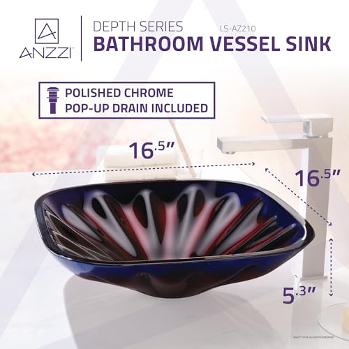 ANZZI Tempered Glass Vessel Sink - Multi - Depth Series LS-AZ210 - ANZZI - style: Contemporary