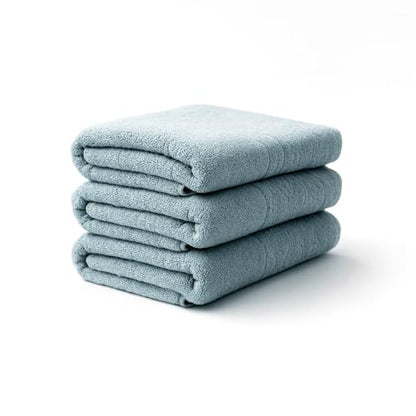 Combo Luxury Color Bath Towels Set 3 Pcs, Bamboo Hotel Large Towels for Bathroom, Thick Bathroom Sets of 3 Bath Towels (3, Gray 62, Large) - color: Gray 62