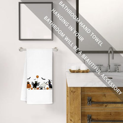 Jvpke Cat Pumpkin Kitchen Towels, Tea Towels and Hand Towels - Halloween Kitchen and Bathroom Decor, Cat Gifts 16x24 in - color: Halloween Cat