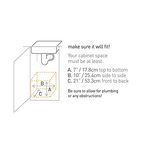 simplehuman 9-Inch Pull-Out Cabinet Organizer, Under Cabinet Sliding Drawer for Kitchen Bathroom, Heavy-Gauge Steel Frame, Removable Drip Guard, Ball-Bearing Tracks, Grey Plastic - size: 9-Inch