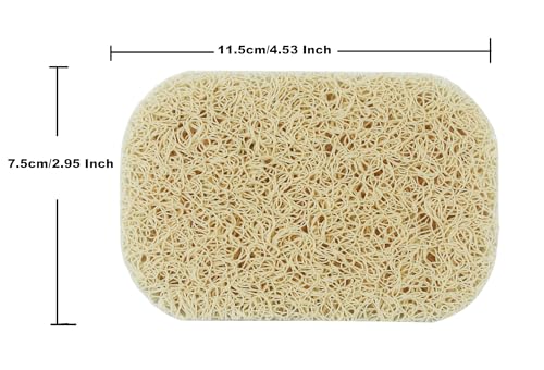 8 Pack Soap Saver Pads, Self Draining Soap Bars Holder Pads for Shower,Kitchen,Bathroom (Beige) - color: Beige