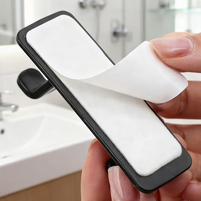 5PCS Self-Adhesive ABS Wall Hooks Bathroom Towel Clothes Hanging Hooks, No-Drill Easy Installation Water-Proof, 8.5 * 3 * 3.4cm, Black - color: Black