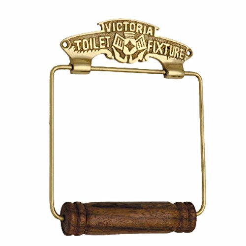 Renovators Supply Toilet Paper Holder - Antique Wall Mount Toilet Paper Holder - Sanitary Paper Holder - Vintage Bathroom Decor - Colonial Tissue Holder - Polished Brass, Victorian, Pack of 1 - color: Golden Polished Victorian